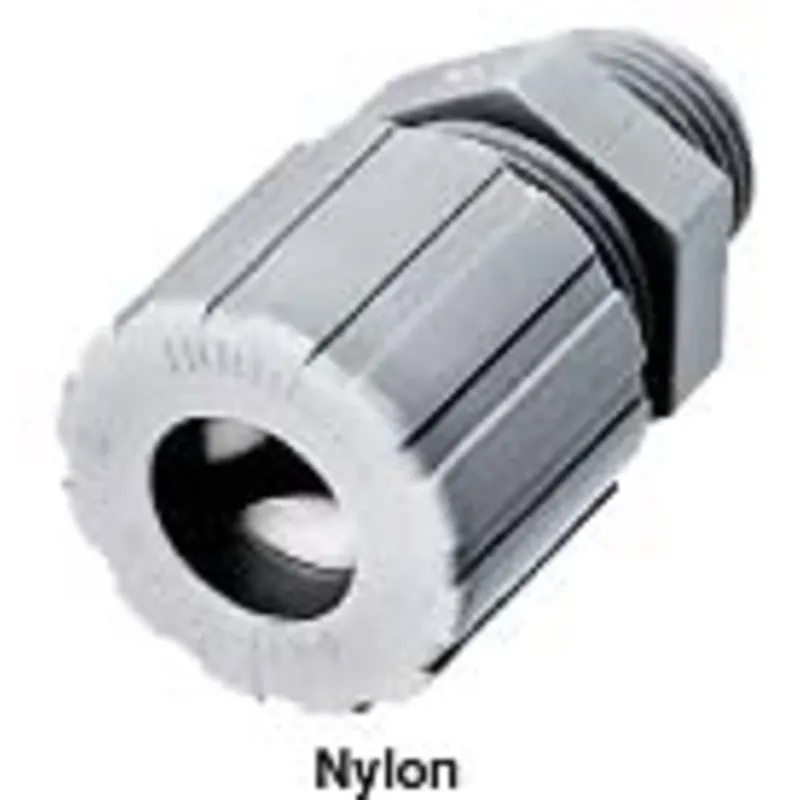 Worldwide Shipping Cord Connector, Straight, Male, 1/2", Cord Range: .38-.50", Nylon