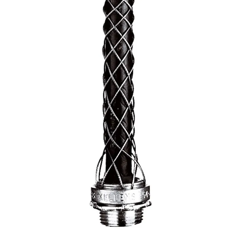 Grip, Cord Connector, Galvanized Steel Mesh, 1/2" Thread Money Back Guarantee