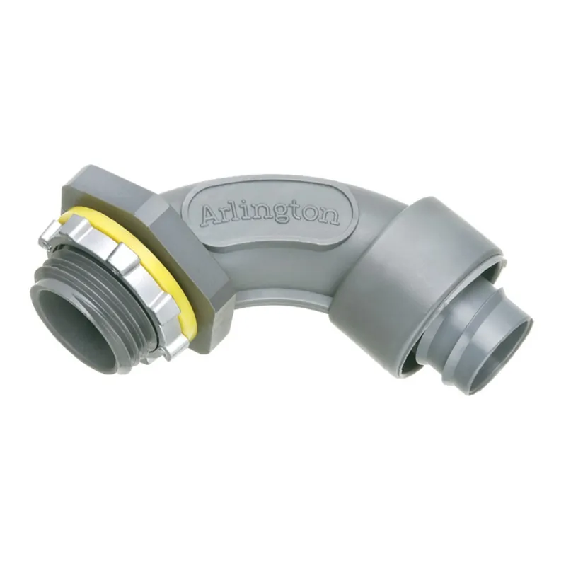 Top Pick Liquid-Tight Connector,1/2", Screw-On, 90°, Non-Metallic