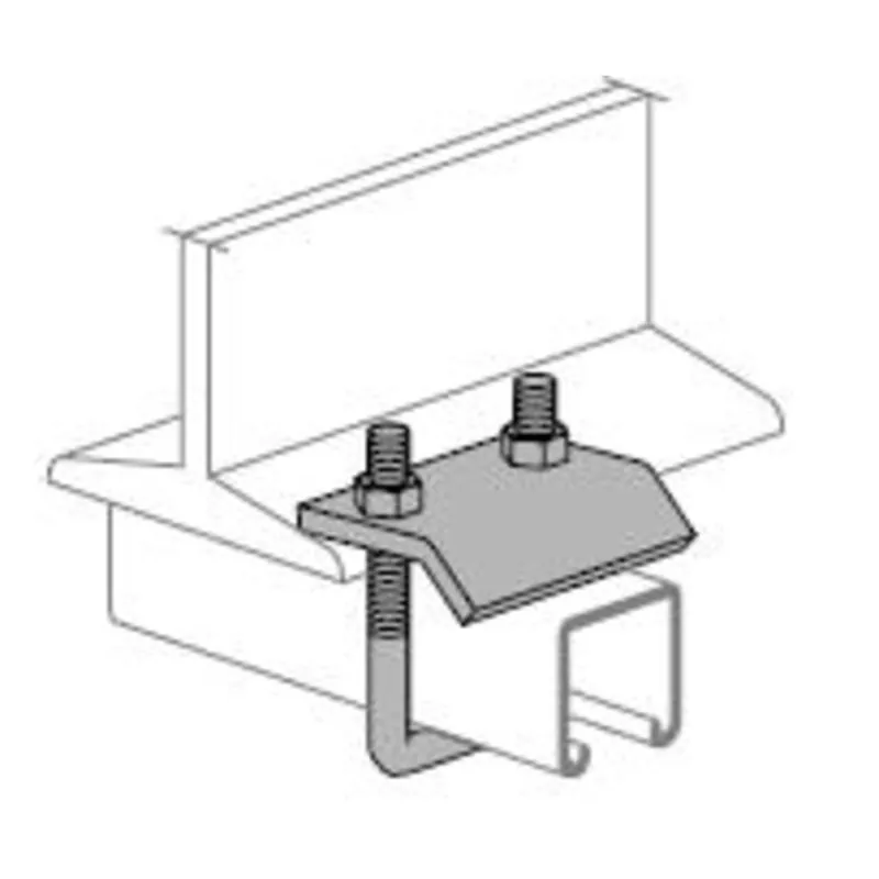 Beam Clamp, U Bolt, Strut Clamp, 5 Inch Wide Exclusive