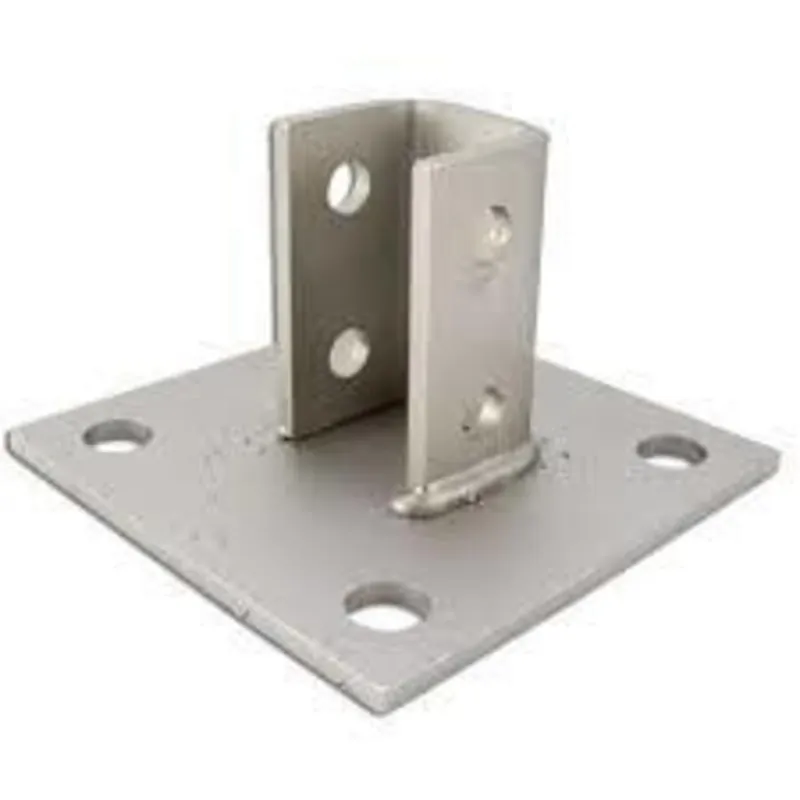 Crafted Post Base Connector, 4-Hole, Hole Diameter: 9/16", Stainless Steel