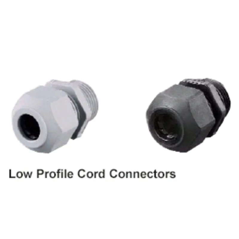 Markdown Cord Connector, Low Profile, 1/2", Cord Range: .17 to .45", Nylon
