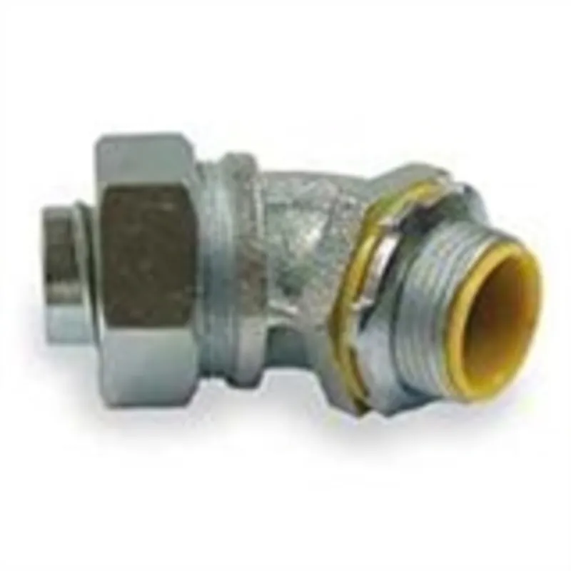 Wholesale Liquidtight Connector, 45°, 1", Insulated, Malleable Iron