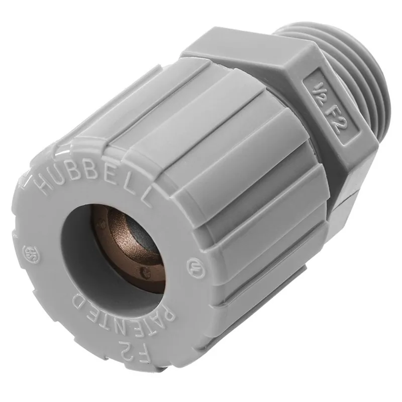 3/4" Nylon Straight Cord Connector, F3 Form, Gray, 0.50-0.63" Seasonal Sale